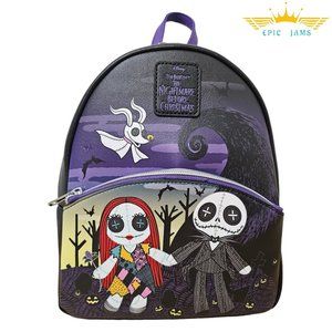 Loungefly The Nightmare Before Christmas Jack & Sally Doll Mini Backpack New